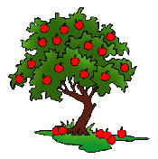 Apple Tree, Cartoon Image of Apple Tree