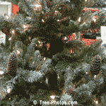 Artificial Christmas Tree Decorated With Christmas Lights And Pine Cones | Tree+Christmas+Artificial @ Tree-Pictures.com